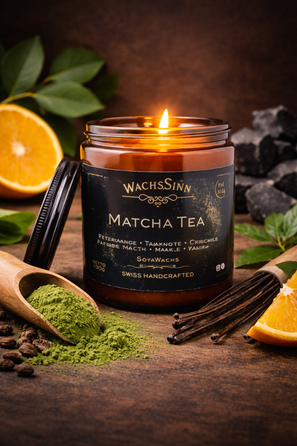 Charcoal + Matcha Tea