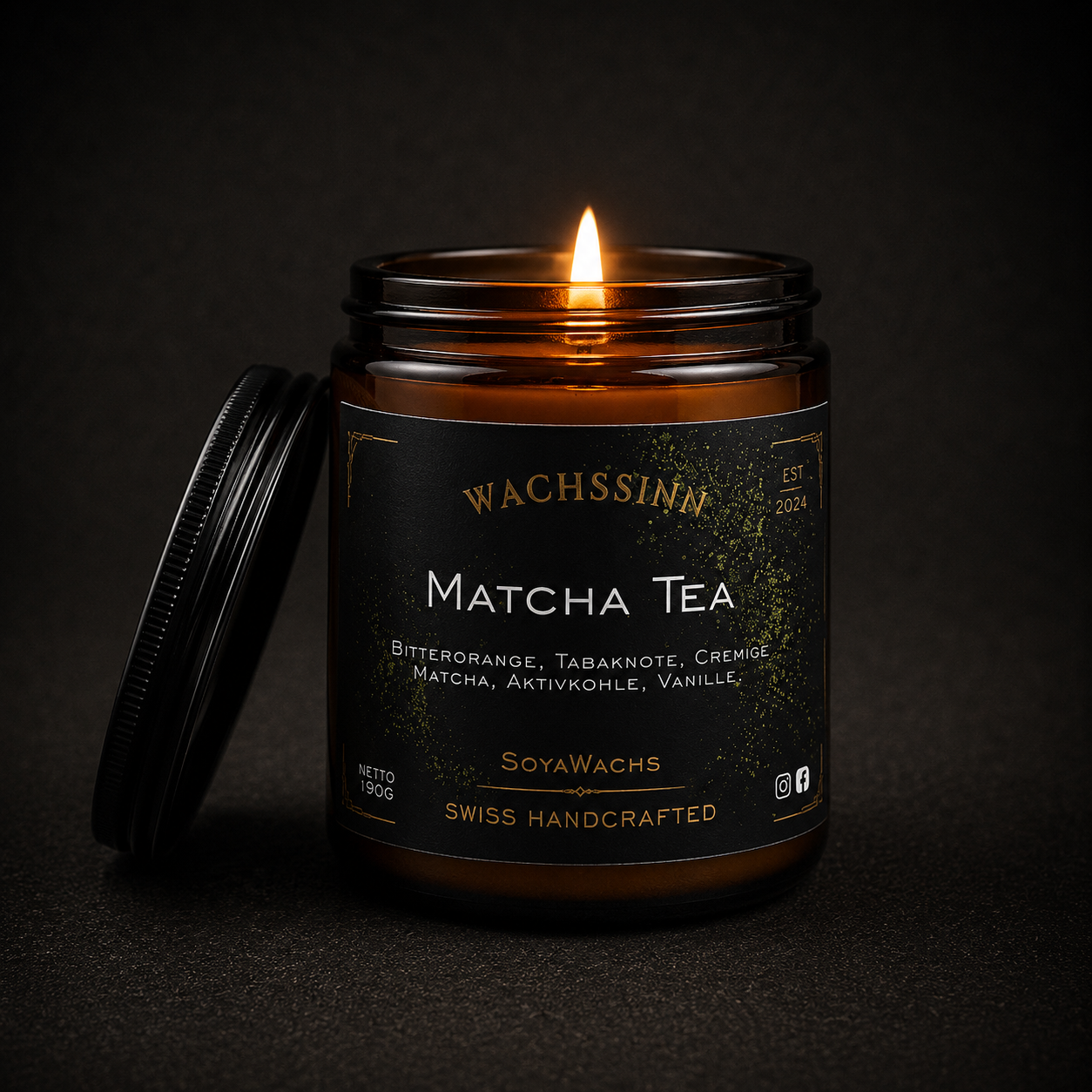 Charcoal + Matcha Tea